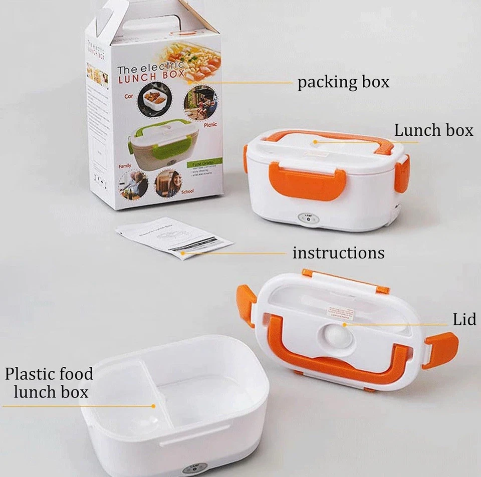 Fiambrera Eléctrica 1.05L Convenientes Contenedores Eléctricos para Niños y Adultos Foto 4 de 4