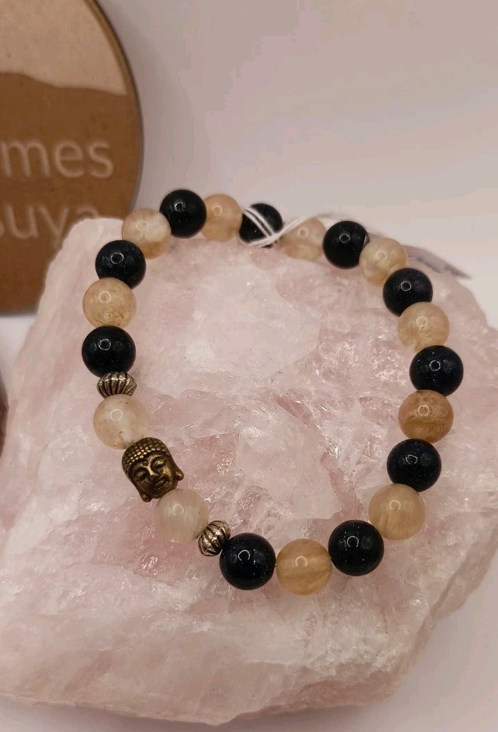 Bracelet perles citrine jaune t16 pour femme le cadeau d'anniversaire idéal