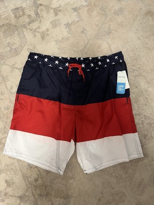 Dream Wave USA Swim Trunks American Flag Stars Patriotic Swim Shorts Large