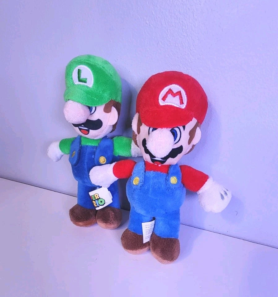 "Juguete de peluche Super Mario Brothers Nintendo Mario y Luigi 8"" juguetes de peluche" Foto 2 de 4
