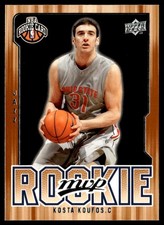 2008-09 Upper Deck MVP Rookie Kosta Koufos Rookie #221
