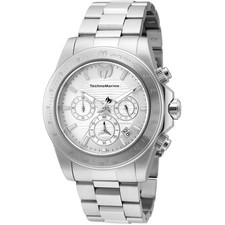 Technomarine Men's Watch Manta Ray Chrono White Dial Silver Bracelet TM-219000