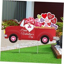 Valentine  s Day Yard Signs with Stake Valentines Gnomes Outdoor Lawn