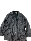 ADIDAS Men's Leather Jacket France 98 World Cup Large Black Pre-Loved Size L