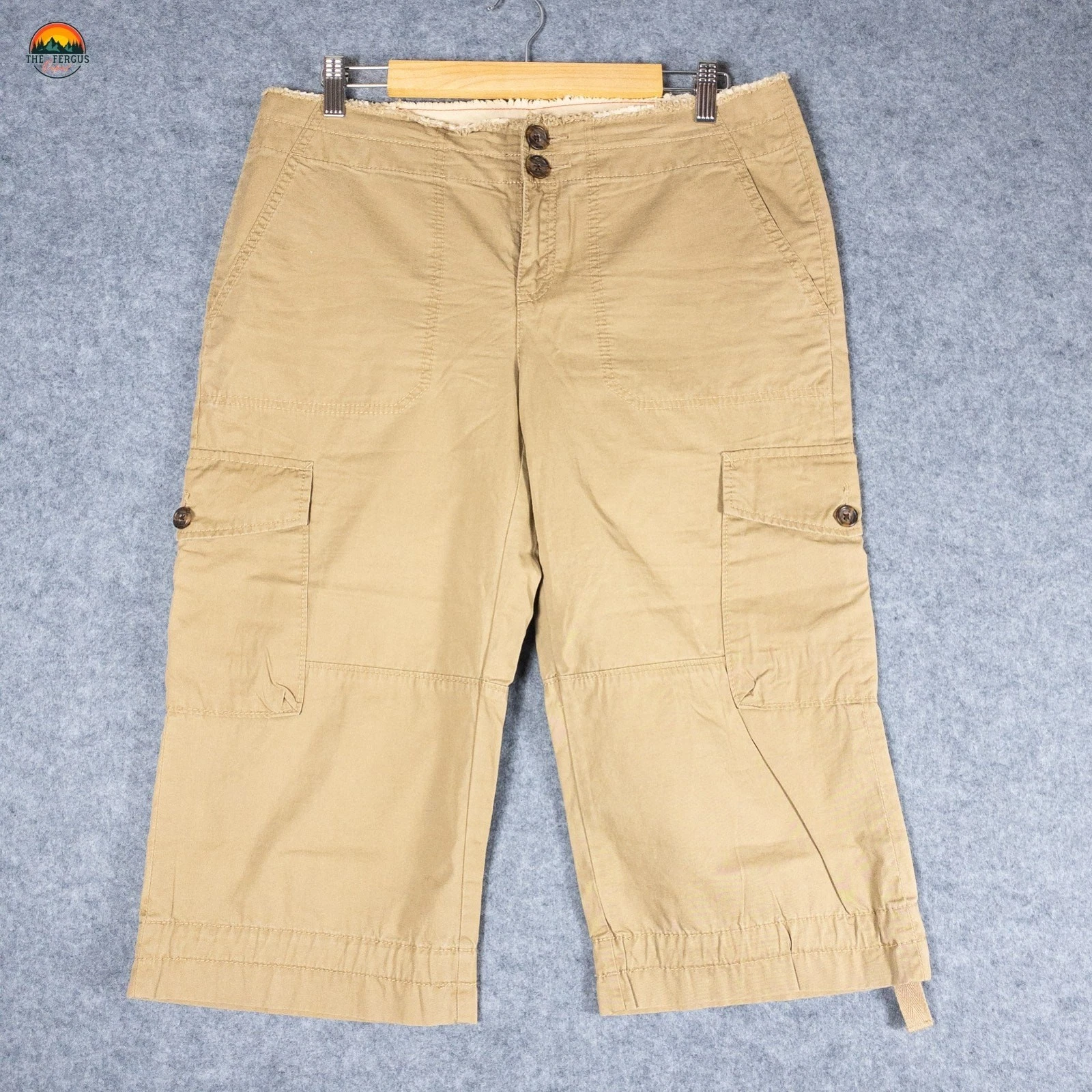 Banana Republic Capri Pants Brown Cotton Flat Front Straight Leg Women's Size 10