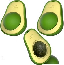 BOBOZHONG Catnip Balls,3PCS Avocado Shaped Catnip Balls Wall Mounted Catnip Bal