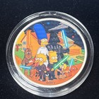 2021 Homer Simpson Darth Vader 1 Oz Silver Round In Capsule With Coa 100 Mintage — photo 3