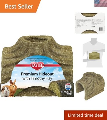 Cozy Timothy Hay Hideout for Rabbits, Guinea Pigs & Chinchillas - 100% Edible