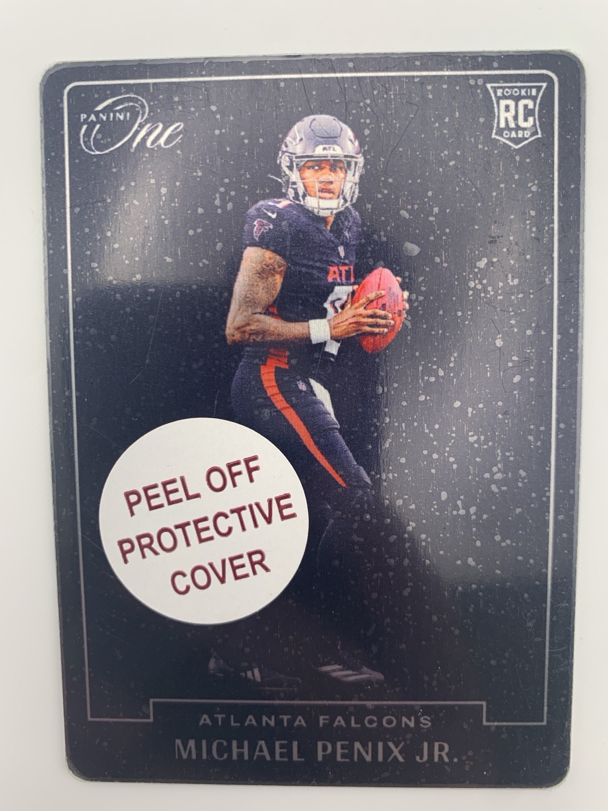2024 Panini One Michael Penix Jr Blank Slate Case Hit RC Metal Card