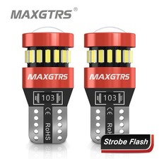 2x Lampadine Flash Strobos W5W T10 LED Canbus Auto Bianco Rosso Giallo Blu Ghiaccio UK