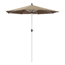Pemberly Row Contemporary Aluminum and Fabric Umbrella Gray/White
