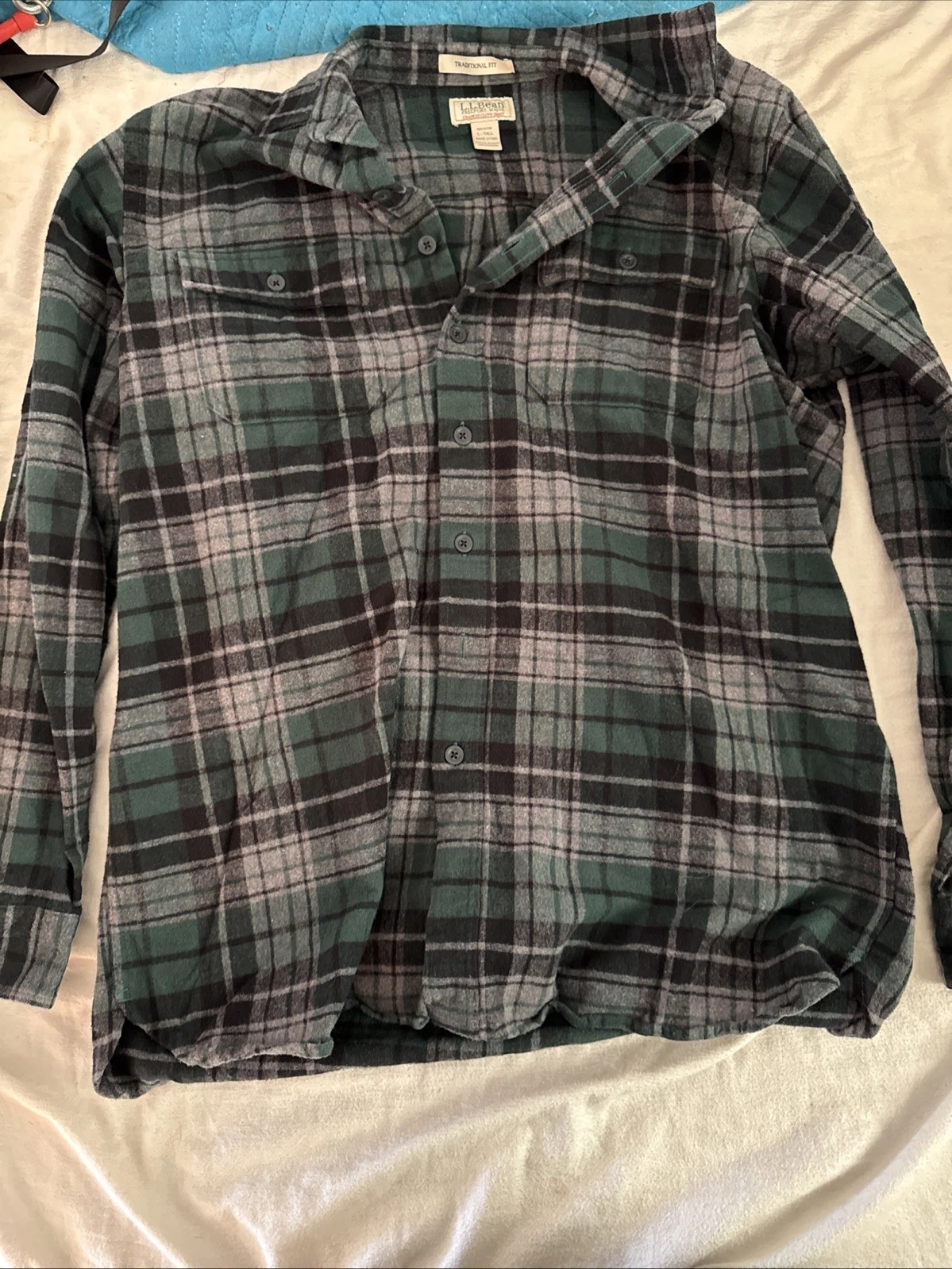 Men's Outdoors Camping L.L. Bean Plaid Heavy Flannel Chamois Cloth Shirt L (C214
Opens in a new wind