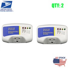 2Pack US 120V Voltage Protector Surge Home Refrigerator Power Outlets