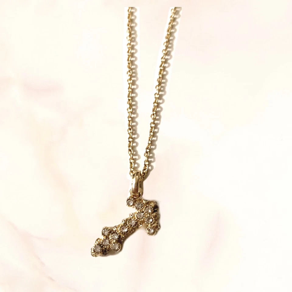 Collar LOFT Sagitario • Colgante Horóscopo Flecha Cristal Circonita Dorada NUEVO SIN ETIQUETAS OBO Foto 3 de 4