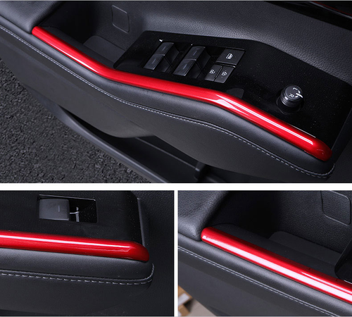 YOJOJOCO 4PCS Inner Window Switch Panel Cover Compatible With Honda Ridgeline 2024 2025 Accessories Black Stainless Steel Material Front Rear Car Window Lift Switch Button Control Decoration