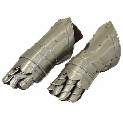 Gauntlets Armor Metal Plate Pair Set of 2 Gloves Knight Reenactment SCA