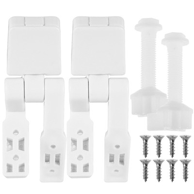  1 Paar WC-Sitz-Scharniere, Ersatz-Toiletten-Kunststoffschrauben-Set mit