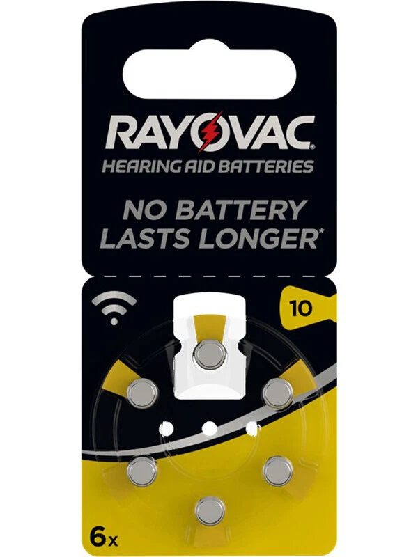 6 piles pour appareils audififs 10 Extra Advanced 1,45V 105 mAh - Rayovac - Photo 1/1