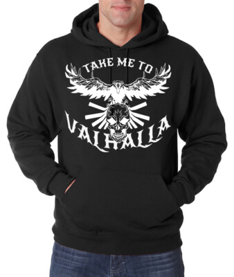 Youth Designz Take me to Valhalla Herren Hoodie Print Logo Adler Vogel Viking