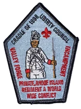 1998 Valley Forge Encampment Patch, Private in 1st Rhode Island Regiment MINT