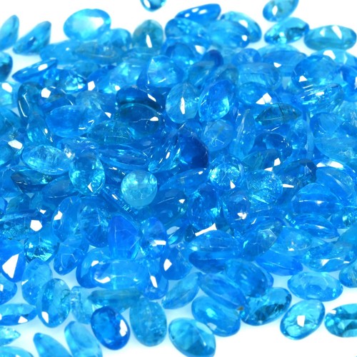 Piedra preciosa suelta 55,40 quilates (5x3) revisión mejor color azul neón apatita. - Imagen 2 de 2