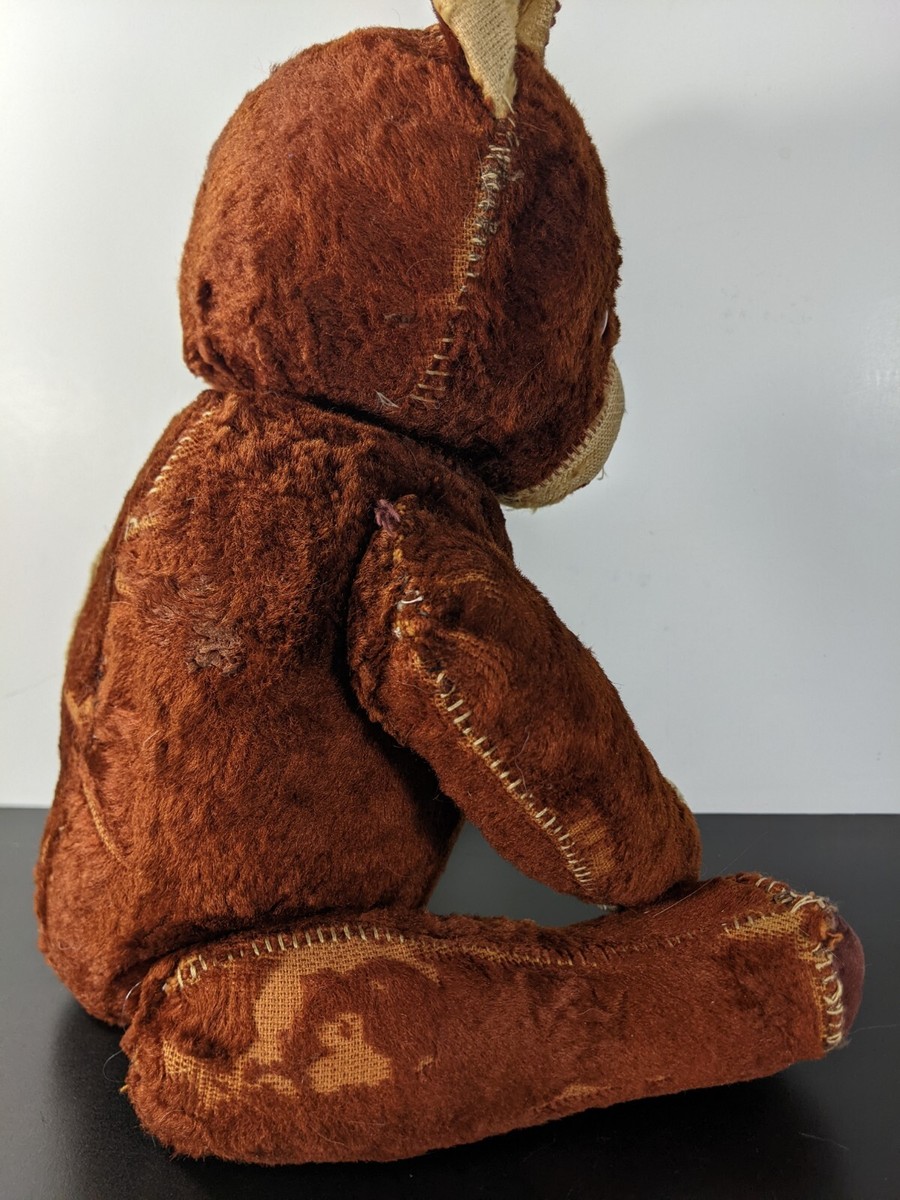 Vintage Ideal Toy Corp Articulated Teddy Bear, Brown, 14