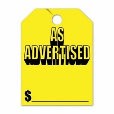 Stock Mirror Hang Tags-AS ADVERTISED