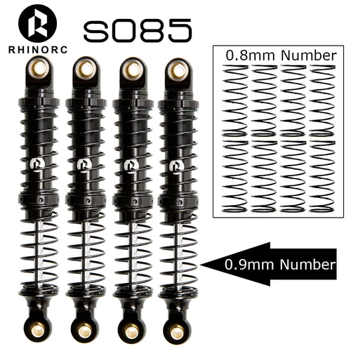 4 Stück verstellbare Metall Stoßdämpfer für 2-4KG 1/10 RC Crawler Auto Rig S085 V2 - Bild 5 von 8