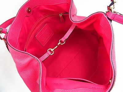 Coach 35983 2way Leather Shoulder Bag Pink Color Geniune Authentic
