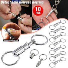 UPTO 10x Detachable Key Rings Removable Quick Release Key Keyring keychain UK