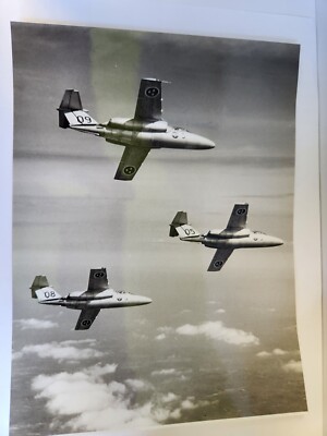 SAAB 105 Jet Light Attack 1960's Thuresson Black White Photo Swedish Aircraft