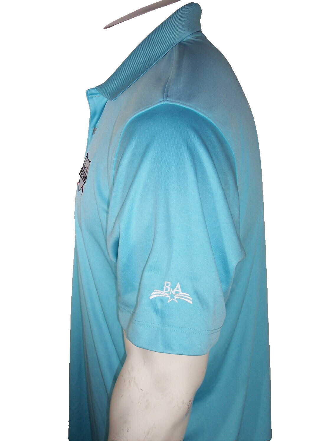 NEW Bermuda Sands Large Blue Poly Polo Shirt Johnny Bench Golf Classic image 2