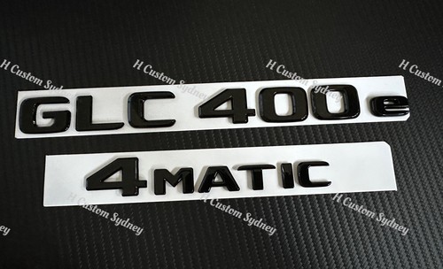 Gloss Black Badges Package For Mercedes GLC400e X254 Wagon Exclusive Pack - Picture 2 of 4