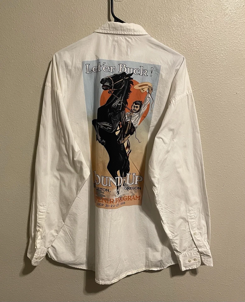 Pendleton Let’er Buck Round Up Button Down  Long Sleeve Shirt Men’s XL  S270 - Image 3 of 4