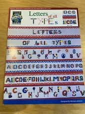 Vintage TRUE COLORS Letters of all Types Cross Stitch Leaflet