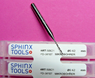 1 piece SPHINX tools solid carbide micro drill Ø 0.62 mm item: 50621 new & original packaging