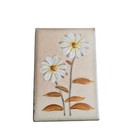 10 X Vintage 1970 Small Feature Wall Tile White Daisy Flower