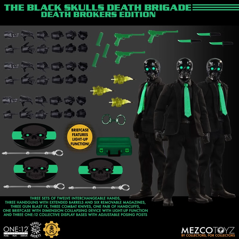 Mezco One:12 Black Skulls Death Brigade Exclusive Action