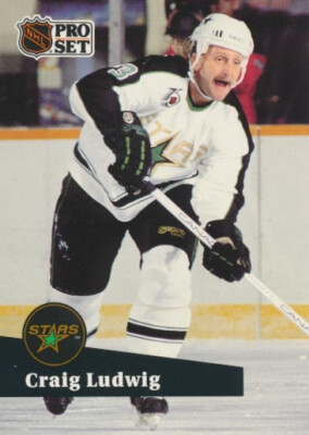 1991-92 Pro Set French #411 CRAIG LUDWIG - Minnesota North Stars