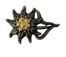 GERMAN WEHRMACHT GEBIRGSJÄGER EDELWEISS CAP INSIGNIA - MARKED
