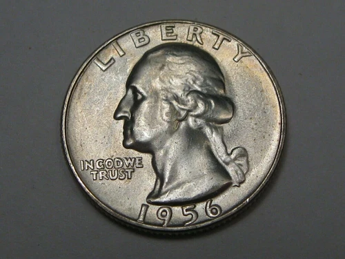 BU 1956 Silver Washington Quarter.  #45