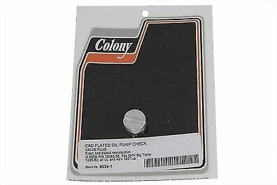 Oil Pump Valve Plug Cadmium for Harley Davidson by V-Twin
