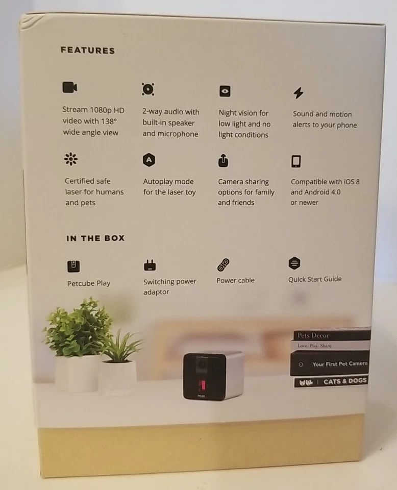 Petcube Play Indoor 1080p Wi-Fi Pet Camera with Built-In Laser Toy- Matte Silver - Image 4 of 4