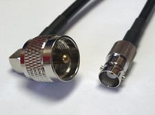 UHF Male PL259 Angle to BNC Female RFC195 Coaxial Cable RF PICK LENGTH USA