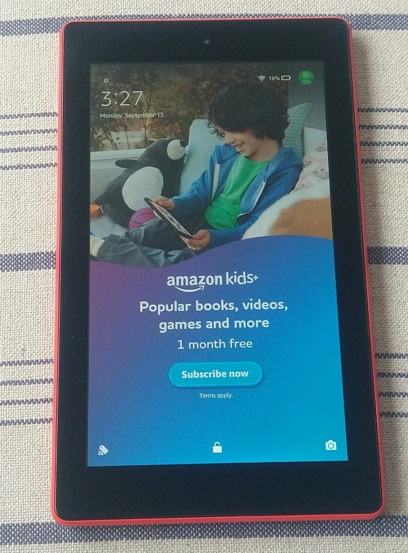 amazon fire 7 tablet 16gb 7th gen red and black