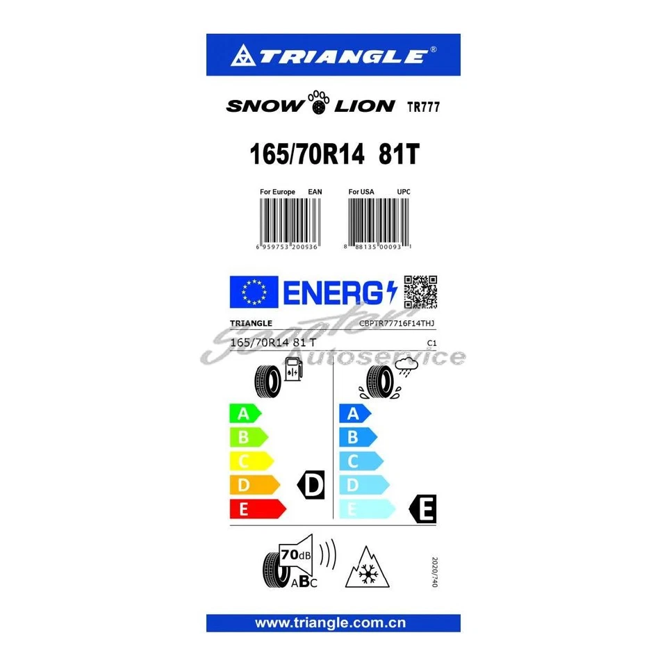 Winterreifen 165/70R14 81T Triangle TR-777 3PMSF | 21145 - Bild 2 von 3
