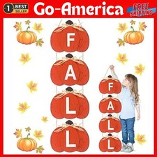 33-Inch Wooden Pumpkin Welcome Sign for Fall and Thanksgiving Decor