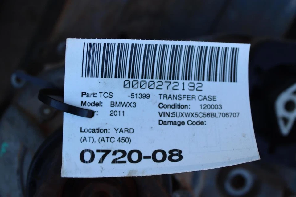 2011 BMW X3 AWD АВТОМАТИЧЕСКАЯ РАЗДАТОЧНАЯ КОРОБКА OEM ATC 450 - Изображение 3 из 3