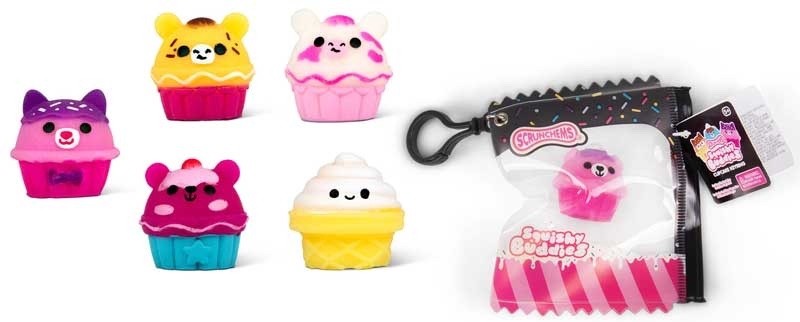 Scrunchems Squishy Buddies Cupcake Squishy Toy Anxiety Stress Relief Fidget