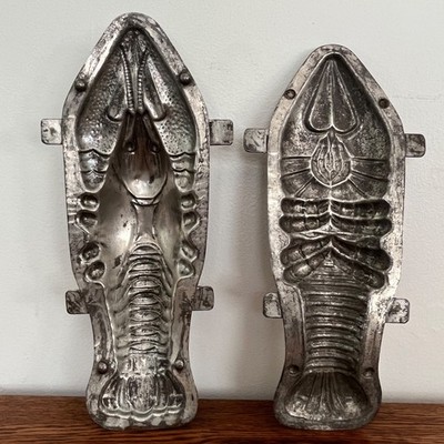 XL Antique Chocolate Mold Lobster Anton Reiche 2 Part Candy Mold